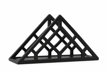 Modern Geometric Black Metal Tissue Holder