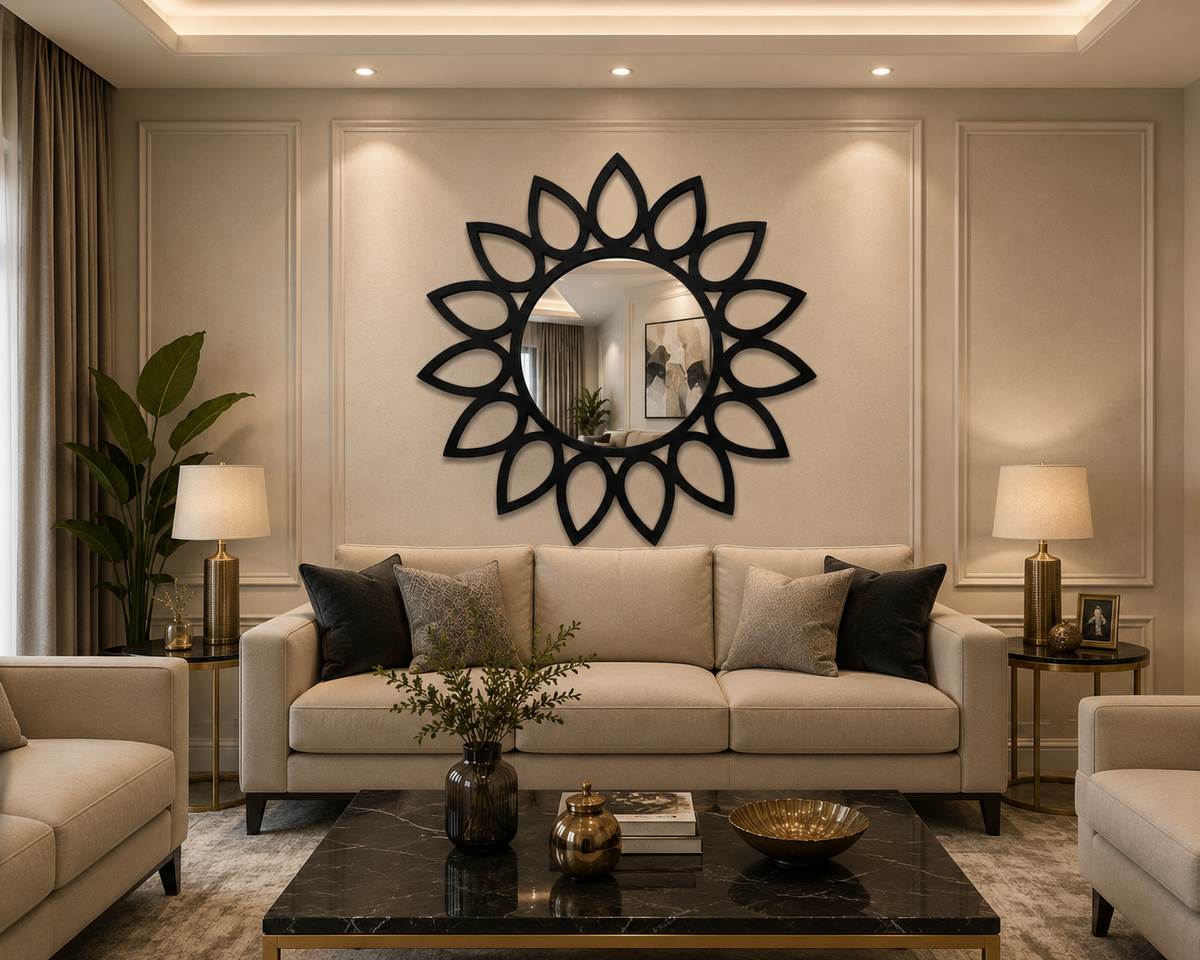 Blooming Sun Wall Mirror – Modern Decorative Mirror