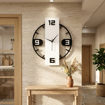 Modern Vertical Designer Wall Clock – Premium MDF Wall Decor