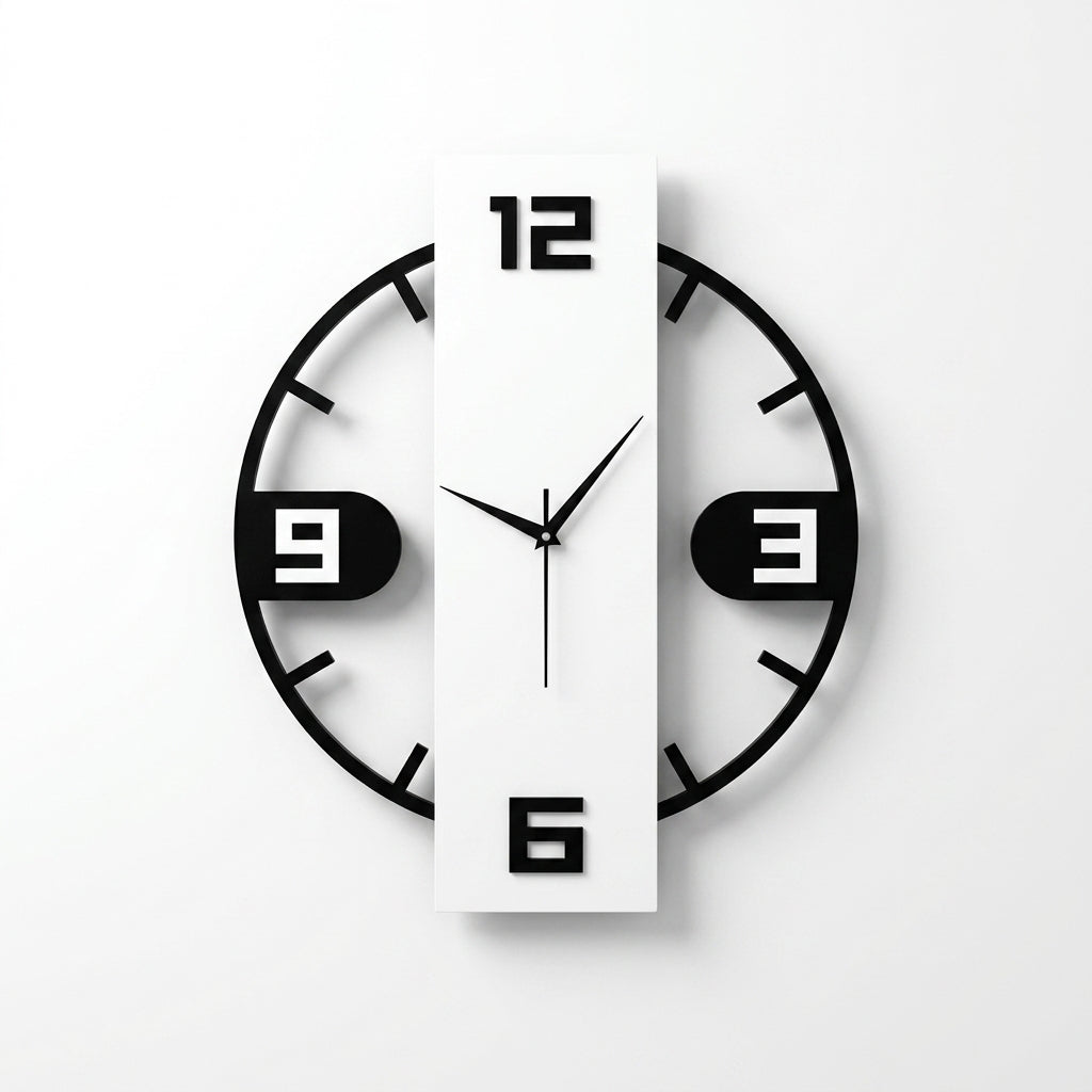 Modern Vertical Designer Wall Clock – Premium MDF Wall Decor